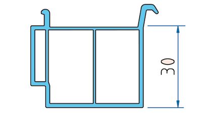 Fensterbankanschlussleiste G 7202 41,5 x 30 mm