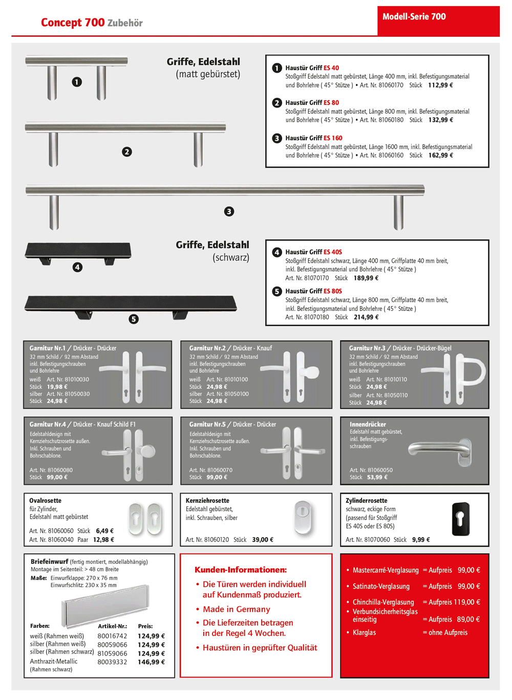 Haustürzubehör Concept KL700