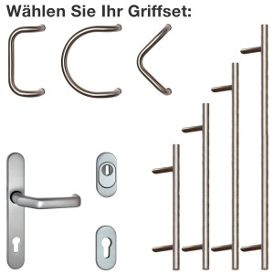 Beschlagset / Griffset aus Edelstahl