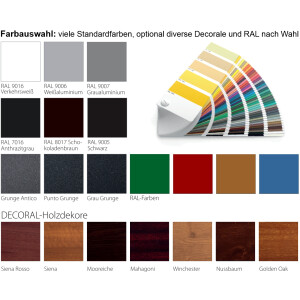 Farbauswahl Außenseite