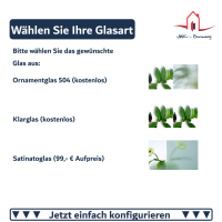 Kunststoff Nebeneingangstür · Kellertür · Garagentür · Modell K602P (1/2 Glas) · Farbe: weiß · Maßanfertigung cm genau · nach innen und außen öffnend wählbar · inklusive Zubehörset · Serie K600P