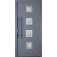 Aluminium-Haustür · Hochwertig · Energiesparend · Modell: JWC05 · Farbe: Grau · Maße: Sondermaße · Serie: A600-S2