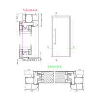 Aluminium-Haustür · Hochwertig · Energiesparend · Modell: JWC02C · Farbe: Anthrazit · Maße: Maßanfertigung cm genau · Serie: A600-S2