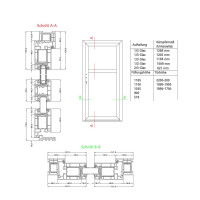 Zweiflügliges Garagentor aus Kunststoff  · Doppeltür für Garage & Werkstatt · Modell K613R (1/3 Glas) · Farbe: weiß  · Maßanfertigung · asymmetrische Teilung · cm genau · nach innen und außen öffnend wählbar · inklusive Zubehörset · Serie KL600R