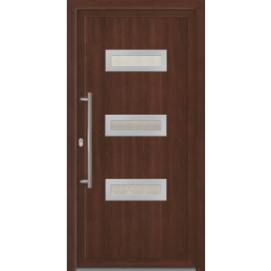 Kunststoff Haustür · Modell KL766S2 · Farben: Weiß, Grau, Anthrazit, Golden Oak oder Mahagoni (Braun) · Maßanfertigung cm genau · nach innen & außen öffnend wählbar · inklusive hochwertigem Griffset aus Edelstahl · Serie KL700S2