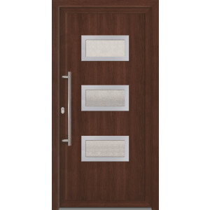 Kunststoff Haustür · Modell KL768S2 · Farben: Weiß, Grau, Anthrazit, Golden Oak oder Mahagoni (Braun) · Maßanfertigung cm genau · nach innen & außen öffnend wählbar · inklusive hochwertigem Griffset aus Edelstahl · Serie KL700S2