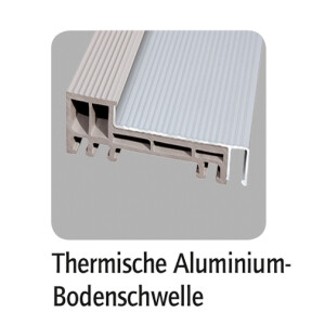 Aluminium-Haustür · Hochwertig · Sicher & Energiesparend · Modell: A604-3D-S2 · Farbe: Weiß · Maßanfertigung cm genau · inklusive hochwertigem Griffset· Serie: A600-3D-S2