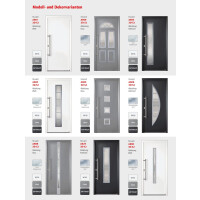 Aluminium-Haustür · Hochwertig · Sicher & Energiesparend · Modell: A604-3D-S2 · Farbe: Grau RAL 7001 · Maßanfertigung cm genau · inklusive hochwertigem Griffset· Serie: A600-3D-S2