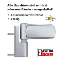 Aluminium-Haustür · Hochwertig · Sicher & Energiesparend · Modell: A629-3D-S2 · Farbe: Grau RAL 7001 · Maßanfertigung cm genau · inklusive hochwertigem Griffset· Serie: A600-3D-S2