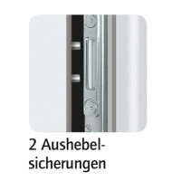 Aluminium-Haustür · Hochwertig · Sicher & Energiesparend · Modell: A663-3D-S2 · Farbe: Weiß · Maßanfertigung cm genau · inklusive hochwertigem Griffset· Serie: A600-3D-S2