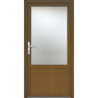 Gealan Kunststoff Nebeneingangstür · Kellertür · Garagentür · Modell G7403R (2/3 Glas) · Farben: Weiß, Grau, Anthrazit, Golden Oak oder Mahagoni (Braun) · Maßanfertigung cm genau · nach innen & außen öffnend wählbar · inkl. Zubehörset · Serie G74R