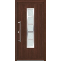 Gealan Kunststoff Haustür · Modell G7469S2 · Farben: Weiß, Grau, Anthrazit, Golden Oak oder Mahagoni (Braun) · Maßanfertigung cm genau · nach innen & außen öffnend wählbar · inklusive hochwertigem  Griffset aus Edelstahl ·  Serie G74S2