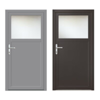 Gealan Kunststoff-Aluminium Nebeneingangstür · Kellertür · Garagentür · Modell GA7401S2-3 · 3-Fach Glas · 40 mm Aluminium Füllung · Farben: Weiß, Grau, Anthrazit · Maßanfertigung cm genau · nach innen & außen öffnend · inkl. Zubehörset · Serie GA74S2-3