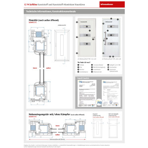 Zweiflügeliges Gealan Garagentor Kunststoff-Aluminium · Doppeltür für Garage & Werkstatt · GA7409S2-3 · 3-Fach Glas · 40 mm Aluminium Füllung · Farben: Weiß, Grau, Anthrazit · Maßanfertigung cm genau · nach innen & außen öffnend · Serie GA74S2-3