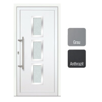 Gealan Kunststoff-Aluminium Haustür · GA7431S2-3 · 3-Fach Glas · 40 mm Aluminium Füllung · Farben: Weiß, Grau, Anthrazit · Maßanfertigung cm genau · nach innen & außen öffnend · inklusive hochwertigem Griffset aus Edelstahl · Serie GA74S2-3