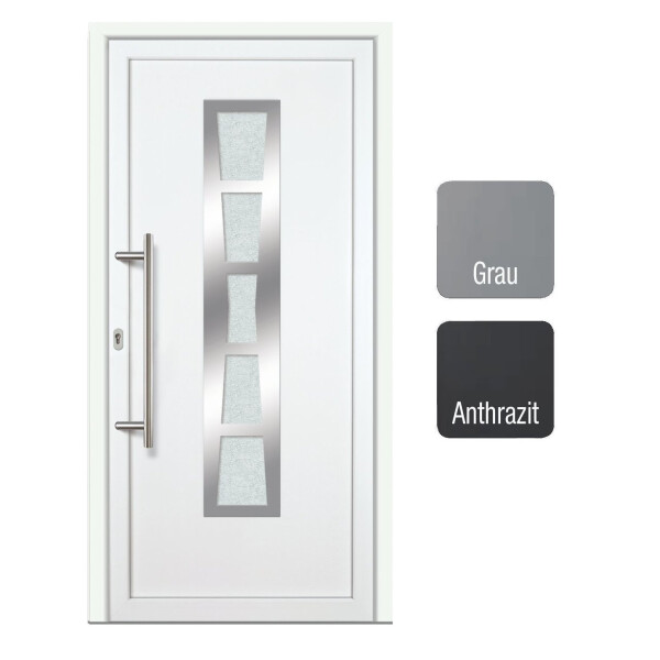 Gealan Kunststoff-Aluminium Haustür · GA7440S2-3 · 3-Fach Glas · 40 mm Aluminium Füllung · Farben: Weiß, Grau, Anthrazit · Maßanfertigung cm genau · nach innen & außen öffnend · inklusive hochwertigem Griffset aus Edelstahl · Serie GA74S2-3