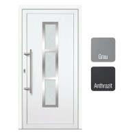 Gealan Kunststoff-Aluminium Haustür · GA7445S2-3 · 3-Fach Glas · 40 mm Aluminium Füllung · Farben: Weiß, Grau, Anthrazit · Maßanfertigung cm genau · nach innen & außen öffnend · inklusive hochwertigem Griffset aus Edelstahl · Serie GA74S2-3