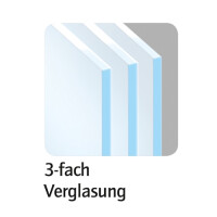 Gealan Kunststoff Nebeneingangstür · 3-fach Verglasung · Kellertür · Garagentür · Modell GA7471S2-3 · Farben: Weiß, Grau, Anthrazit · Maßanfertigung cm genau · nach innen & außen öffnend · inkl. Zubehörset · Serie GA74S2-3