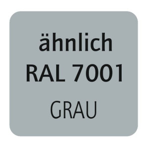 Grau (ähnl. RAL 7001) Außen - Innen Weiß