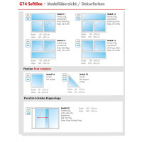 Gealan Kunststoff Fenster · Modell 09 · 2-flügelig, symmetrisch, fester Pfosten, Dreh-Kipp / Dreh-Kipp · 3-fach Wärmeschutzverglasung 40 mm · Farbe: Weiß RAL 9016 · Maßanfertigung cm genau · Uw 0.93  W/m2K · Serie G74/3 Softline