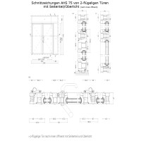 Aluhaus AHS75 Premium Aluminium Zweiflügelige Tür / Tor  · Doppeltür · Haustür · Flügeltor · Modell AHS75-09 · VSG-Glas · Aluminium Füllung · Große Farbauswahl · Maßanfertigung cm genau · nach innen & außen öffnend ·  Serie AHS 75