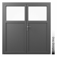 Aluhaus AHS75 Premium Aluminium Zweiflügelige Tür / Tor  · Doppeltür · Haustür · Flügeltor · Modell AHS75-09 · VSG-Glas · Aluminium Füllung · Große Farbauswahl · Maßanfertigung cm genau · nach innen & außen öffnend ·  Serie AHS 75