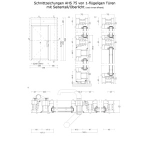 Aluhaus AHS75 Premium Aluminium Nebeneingangstür · Ladentür · Garagentür · Modell AHS75-72 (2 x Füllung) · Aluminium Füllung XPS · Große Farbauswahl · Maßanfertigung cm genau · nach innen & außen öffnend ·  Serie AHS 75