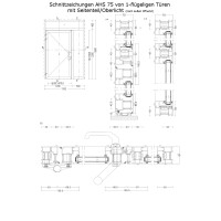 Aluhaus AHS75 Premium Aluminium Nebeneingangstür · Ladentür · Garagentür · Modell AHS75-72 (2 x Füllung) · Aluminium Füllung XPS · Große Farbauswahl · Maßanfertigung cm genau · nach innen & außen öffnend ·  Serie AHS 75