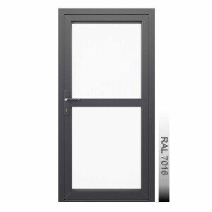 Aluhaus AHS75 Premium Aluminium Vollglas Haustür · Ladentür · Garagentür · Modell AHS75-71 (2 x Glas) · VSG-Glas · Große Farbauswahl · Maßanfertigung cm genau · nach innen & außen öffnend ·  Serie AHS 75