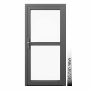 Aluhaus AHS75 Premium Aluminium Vollglas Haustür · Ladentür · Garagentür · Modell AHS75-71 (2 x Glas) · VSG-Glas · Große Farbauswahl · Maßanfertigung cm genau · nach innen & außen öffnend ·  Serie AHS 75