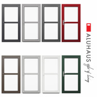 Aluhaus AHS75 Premium Aluminium Vollglas Haustür · Ladentür · Garagentür · Modell AHS75-71 (2 x Glas) · VSG-Glas · Große Farbauswahl · Maßanfertigung cm genau · nach innen & außen öffnend ·  Serie AHS 75