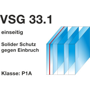 1 seitige VSG Verglasung 33.1 (einbruchhemmende...