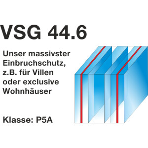 P5A - 2 seitige VSG Verglasung 44.6 (einbruchhemmende...