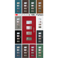 Aluhaus ELITE 75-30 Aluminium Haustür · Modell Greta · VSG-Glas · Flächenbündig & Flügelüberdeckend  · Große Farbauswahl · Maßanfertigung cm genau · nach innen & außen öffnend ·  Serie: Elite Comfort 75