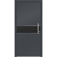 Aluhaus ELITE 75-30 Aluminium Haustür · Modell Heron · Schlicht · Kassettentür · Lisenentür - Flächenbündig & Flügelüberdeckend  · Große Farbauswahl · Maßanfertigung cm genau · nach innen & außen öffnend ·  Serie: Elite Comfort 75