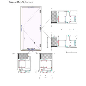 Aluhaus ELITE 75-30 Aluminium Haustür · Modell Idalia · Schlicht · Quadratische Fenster - Flächenbündig & Flügelüberdeckend  · Große Farbauswahl · Maßanfertigung cm genau · nach innen & außen öffnend ·  Serie: Elite Comfort 75 Save