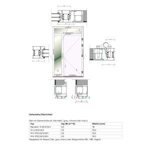 Aluhaus ELITE 75-30 Aluminium Haustür · Modell Idalia · Schlicht · Quadratische Fenster - Flächenbündig & Flügelüberdeckend  · Große Farbauswahl · Maßanfertigung cm genau · nach innen & außen öffnend ·  Serie: Elite Comfort 75 Save