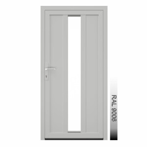 Aluhaus AHS75 Premium Aluminium Vollglas Haustür · Ladentür · Garagentür · Modell AHS75-74 (1 x Glas, 2 x Füllung) · VSG-Glas · Große Farbauswahl · Maßanfertigung cm genau · nach innen & außen öffnend ·  Serie AHS 75