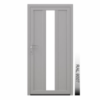 Aluhaus AHS75 Premium Aluminium Vollglas Haustür · Ladentür · Garagentür · Modell AHS75-74 (1 x Glas, 2 x Füllung) · VSG-Glas · Große Farbauswahl · Maßanfertigung cm genau · nach innen & außen öffnend ·  Serie AHS 75