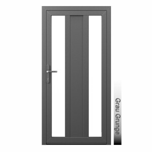 Aluhaus AHS75 Premium Aluminium Vollglas Haustür · Ladentür · Garagentür · Modell AHS75-75 (2 x Glas, 1 x Füllung) · VSG-Glas · Große Farbauswahl · Maßanfertigung cm genau · nach innen & außen öffnend ·  Serie AHS 75