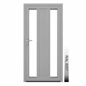 Aluhaus AHS75 Premium Aluminium Vollglas Haustür · Ladentür · Garagentür · Modell AHS75-75 (2 x Glas, 1 x Füllung) · VSG-Glas · Große Farbauswahl · Maßanfertigung cm genau · nach innen & außen öffnend ·  Serie AHS 75