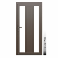 Aluhaus AHS75 Premium Aluminium Vollglas Haustür · Ladentür · Garagentür · Modell AHS75-75 (2 x Glas, 1 x Füllung) · VSG-Glas · Große Farbauswahl · Maßanfertigung cm genau · nach innen & außen öffnend ·  Serie AHS 75