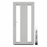 Aluhaus AHS75 Premium Aluminium Vollglas Haustür · Ladentür · Garagentür · Modell AHS75-75 (2 x Glas, 1 x Füllung) · VSG-Glas · Große Farbauswahl · Maßanfertigung cm genau · nach innen & außen öffnend ·  Serie AHS 75