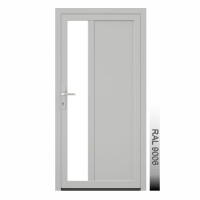 Aluhaus AHS75 Premium Aluminium Vollglas Haustür · Ladentür · Garagentür · Modell AHS75-76 (1 x Glas, 1 x Füllung) · VSG-Glas · Große Farbauswahl · Maßanfertigung cm genau · nach innen & außen öffnend ·  Serie AHS 75