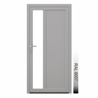 Aluhaus AHS75 Premium Aluminium Vollglas Haustür · Ladentür · Garagentür · Modell AHS75-76 (1 x Glas, 1 x Füllung) · VSG-Glas · Große Farbauswahl · Maßanfertigung cm genau · nach innen & außen öffnend ·  Serie AHS 75