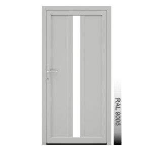 Aluhaus AHS75 Premium Aluminium Vollglas Haustür · Ladentür · Garagentür · Modell AHS75-77 (1 x Glas, 2 x Füllung) · VSG-Glas · Große Farbauswahl · Maßanfertigung cm genau · nach innen & außen öffnend ·  Serie AHS 75