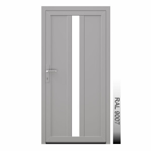 Aluhaus AHS75 Premium Aluminium Vollglas Haustür · Ladentür · Garagentür · Modell AHS75-77 (1 x Glas, 2 x Füllung) · VSG-Glas · Große Farbauswahl · Maßanfertigung cm genau · nach innen & außen öffnend ·  Serie AHS 75