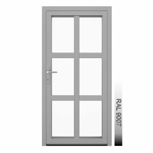 Aluhaus AHS75 Premium Aluminium Vollglas Haustür · Ladentür · Garagentür · Modell AHS75-61 (6 x Glas)· VSG-Glas · Große Farbauswahl · Maßanfertigung cm genau · nach innen & außen öffnend ·  Serie AHS 75