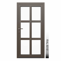 Aluhaus AHS75 Premium Aluminium Vollglas Haustür · Ladentür · Garagentür · Modell AHS75-61 (6 x Glas)· VSG-Glas · Große Farbauswahl · Maßanfertigung cm genau · nach innen & außen öffnend ·  Serie AHS 75