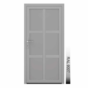 Aluhaus AHS75 Premium Aluminium Vollglas Haustür · Ladentür · Garagentür · Modell AHS75-62 (6 x Füllung)· VSG-Glas · Große Farbauswahl · Maßanfertigung cm genau · nach innen & außen öffnend ·  Serie AHS 75